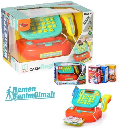 Cash Register Işıklı, Hesap Makinalı Yazarkasa 18 Parça