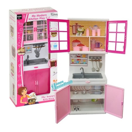 Kitchen Mutfak Lavabo Sesli Işıklı Oyuncak Mutfak Seti 