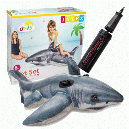 İntex Köpek Balığı Binici POMPA HEDİYELİ