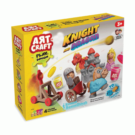 Dede & Art Craft Play Dough Products Şövalye Ejderha Oyun Hamuru 280 Gr