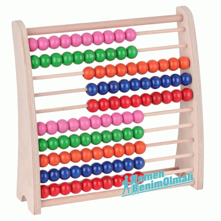 Ahşap Eğitici Oyuncak Abaküs Renkli 
