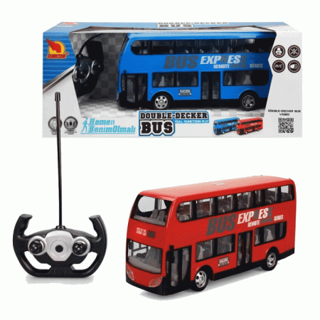 Uzaktan Kumandalı Işıklı Çift Katlı Otobüs