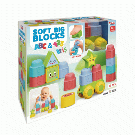 Dede Solt Yumuşak Big Bloklar ABC 19 Parça