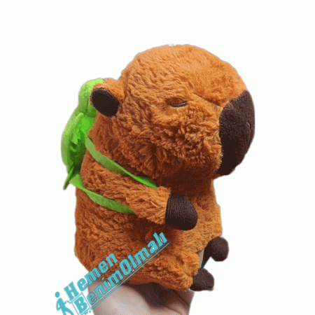 Capybara Kapibara Peluş Oyuncak 15 cm Sırt Çantalı Figür