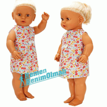 Sunman Lila Sesli Saçlı Et Bebek Sarışın 60 cm