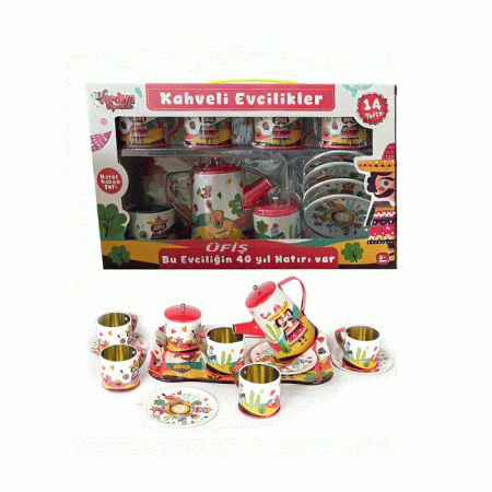 Metal Kahve fincanseti 14 Parça 