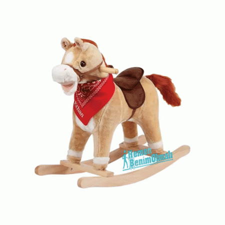 Peluş Sallanan At  Hareketli Müzikli Ağzı Kuyruğu Hareketli