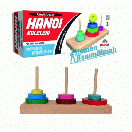Redka Ahşap Hanoi Kulesi Eğitici 