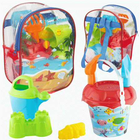 Dede Resimli Sırt Çantalı Plaj Set 03499