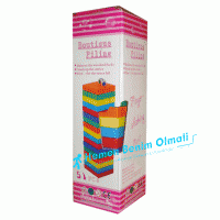 Oyuncak Jenga Renkli Jenga  51 Parça