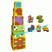 AHŞAP NEŞELİ KULE BULTAK EĞİTİCİ OYUNCAK