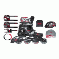 Excess Siyah Paten 4 Hediyeli Set (Paten+Koruyucu Kask+Dizlik+Dirseklik+Ellik