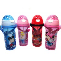 PİPETLİ ŞEFFAF BÜYÜK MATARA (Cars,Mickey,Minnie)