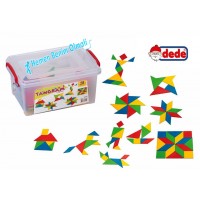 DedeTangram Box Zeka Oyuncak Seti 28 Parça Kovada