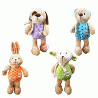 PELUŞ ATKILI 25 CM AYI-KÖPEK-TAVŞAN 