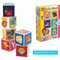 Dede Resimli Küp Yapboz Oyuncak 6´ lı