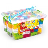 Dolu Lego Yap Boz Bloklar 450 Parça Sandıkta Büyük Bloklar