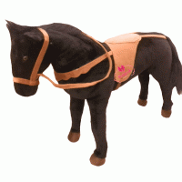 Peluş At sesli Büyük boy Siyah At