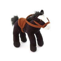 Oyuncak At  Sesli Peluş At Siyah 25 cm