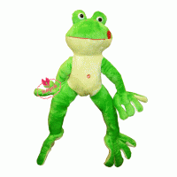 Peluş Oyuncak Kurbağa 50 cm Uzun Bacaklı Kurbağa Sesli