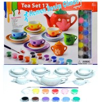 Porselen Çayseti Boyama Oyunu 17 Parça set