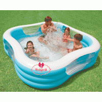 İntex Mavi Şişme Pencereli Havuz 229x229x56 cm