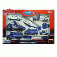 Oyuncak Welly Cıty Team  Metal Polis Seti