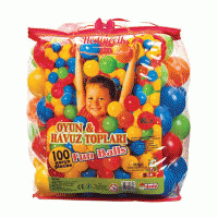 Oyun ve Havuz Topu 9 cm 100`lü