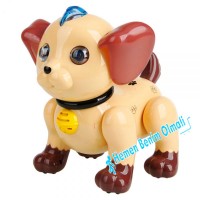 BİLGİN KÖPEK  MİNİK ZEKİ KIZILÖTESİ UZAKTAN KUMANDA KÖPEK OYUNCAK AÇIK KAHVERENGİ