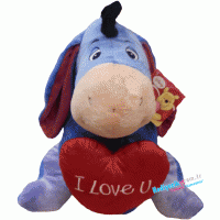 Eeyore 60 cm Kalpli I Love You Peluş Oyuncak