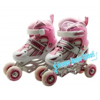 Çocuk Paten Çelik Ayarlanabilir Paten Pembe  30-33