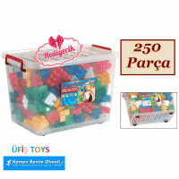 Oyuncak Lego Seti 250 Parça Kutulu Blok Eğitici Oyuncak
