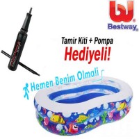 Bestway Oval Şişme Havuz Desenli 157x51cm