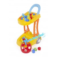 Oyuncak Servis Arabası 49 Parça Eğitici Bloklu