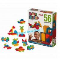 Eğitici Oyuncak Yaboz Tırtıklı Lego Oyuncaklar 56 Parça