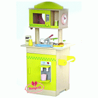Mentari Ahşap Mutfak Set Çift Yönlü Eğitici Oyuncak Mutfak