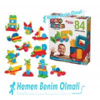 Dede Tırtıklı Lego Oyuncak Eğitici Mono Blok 84 Parça